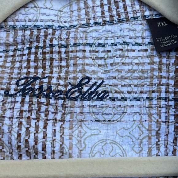🤎🔥TASSO ELBA men’s XXL button down shirt. Beautiful colors - like new!! - Picture 4 of 8